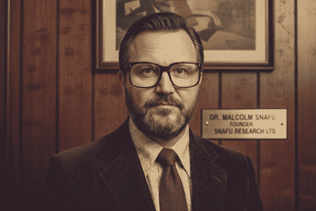 Dr Malcolm Snafu, Founder of Snafu Research